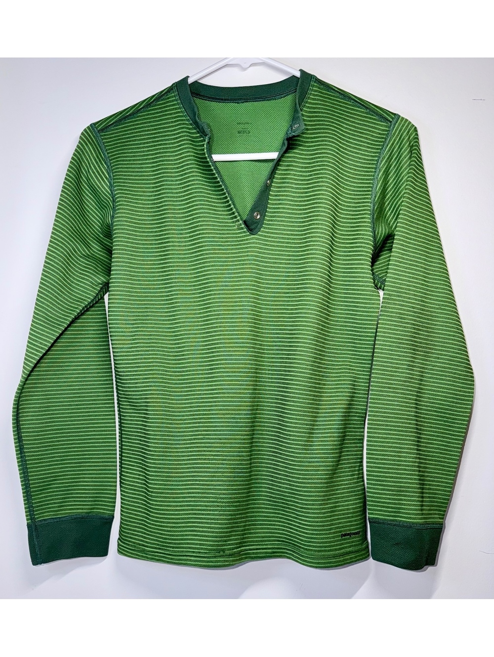 Vintage Green kids Patagonia Capilene base layer size XL (14)